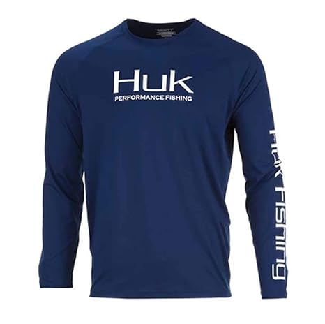Huk long sleeve fishing shirts with hood Clearance