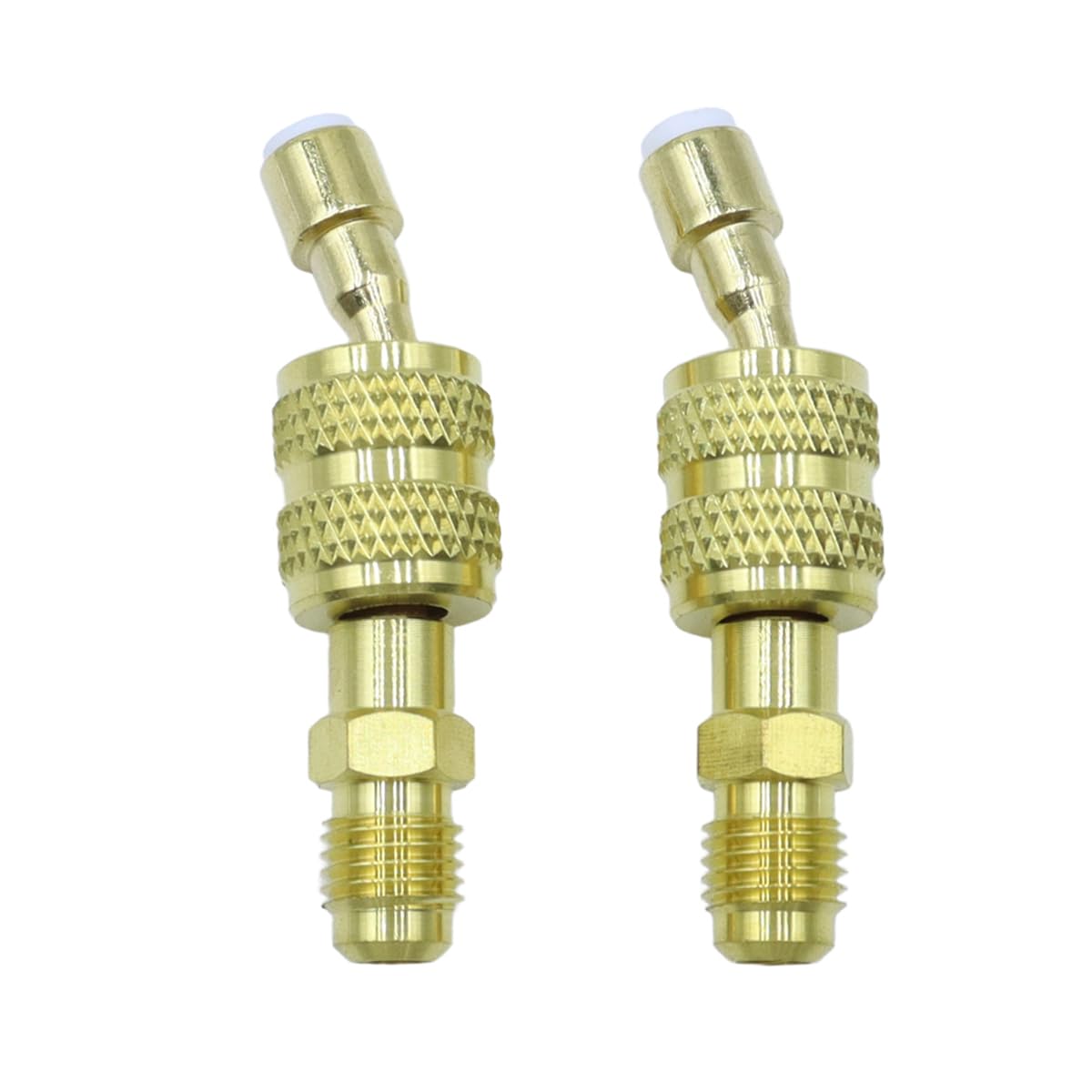 WANGCL 2-częściowy adapter R410a AVA-20C (1/4SAE na 5/16SAE) adapter przyłączeniowy do klimatyzacji sprężarki ładowania technika chłodzenia