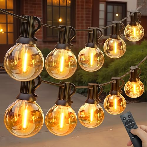 flintronic Guirnaldas de Luces Exterior, Luces Solares LED Exterior, 19.5M LED Cadena de Luz con 25 + 2 Bombillas, Impermeable, Para Jardín, Boda, Fiesta,Terraza [Clase de eficiencia energética A]