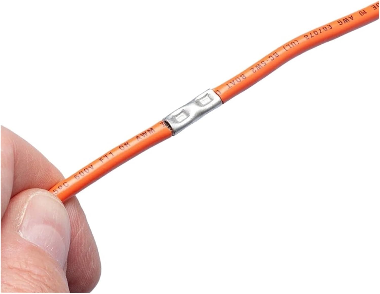 Non Insulated Butt Connectors 200pcs Butt Wire Connector Cable Terminal Bare Tinned 0.5-6mm2 22-10AWG