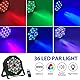 LED Par Strahler 36 LED 72W Discolicht Partylicht RGB DMX512 mit Fernbedienung, Bühnenlicht 7 Lichtmodi DJ licht für Party Bar Stage Feste Show