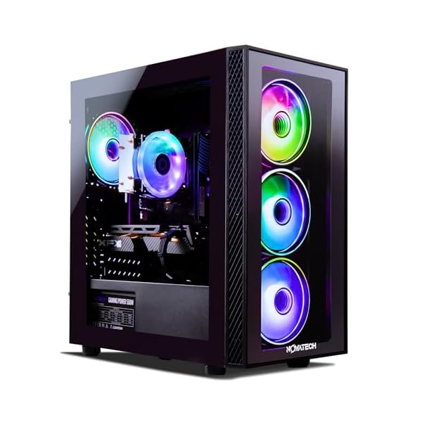 NOVATECH Phantom – Prebuilt Gaming PC Desktop Computer – RX580 8GB – Intel i7 Xeon 3.3GHz – 16GB RAM – 512GB M.2 SSD WiFi/BT, Win 10 Pro – Gaming Computer Tower – Pre Built PC Gaming – 1 Year Warranty