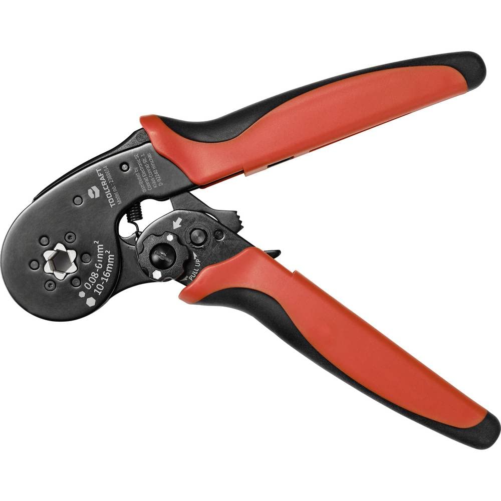 TOOLCRAFT TO-7165962 szczypce zaciskowe tulejki kablowe 0,08 do 16,0 mm² z szybką regulacją