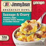 Jimmy Dean Country Gravy Sausage and Cheddar Potatoes and Egg Breakfast Bowl, 7 Ounce -- 8 per case.