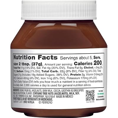 Nutella Hazelnut with Cocoa Spread, 7.7oz (Pack of 2)