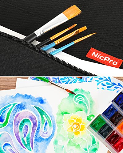 Image of Nicpro Light Weight Art Portfolio Bag, 20 x 26 Inches Waterproof Art Portfolio Case with Shoulder & Handle Carry, for Artwork, Poster, Sketch Drawing, Canvas, Photography, Solar Panel Storage