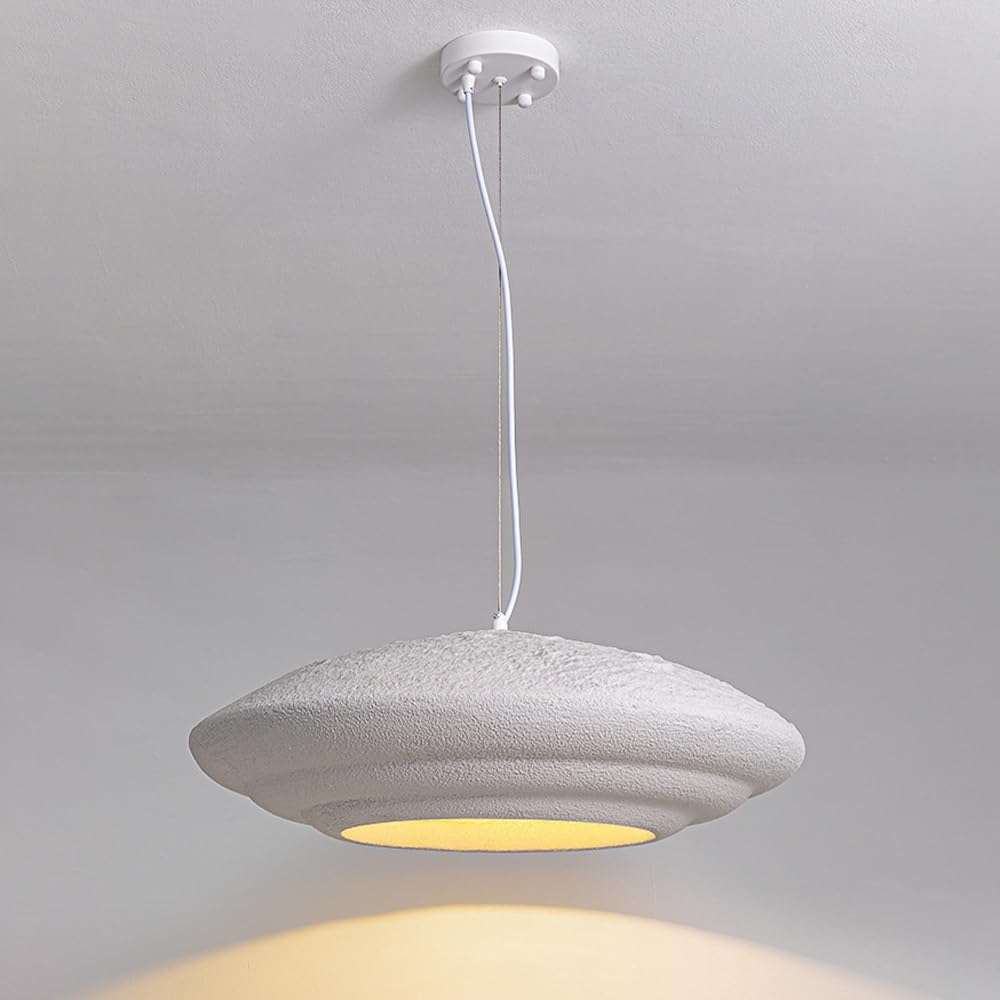 Suspension géométrique XX-Large en résine blanche lustre E27 - 8