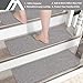 COSY HOMEER Stair Treads Non-Slip Carpet Mat 28inX9in Indoor Stair Runners for Wooden Steps, Stair Rugs for Kids and Dogs, 100% Polyester TPE Backing 10pcs,Grey,Protect Floor