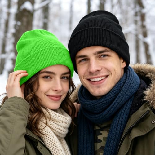 Image of ZOORON Beanie for Men Women Slouchy Winter Beanie Hats Cuffed Skull Caps