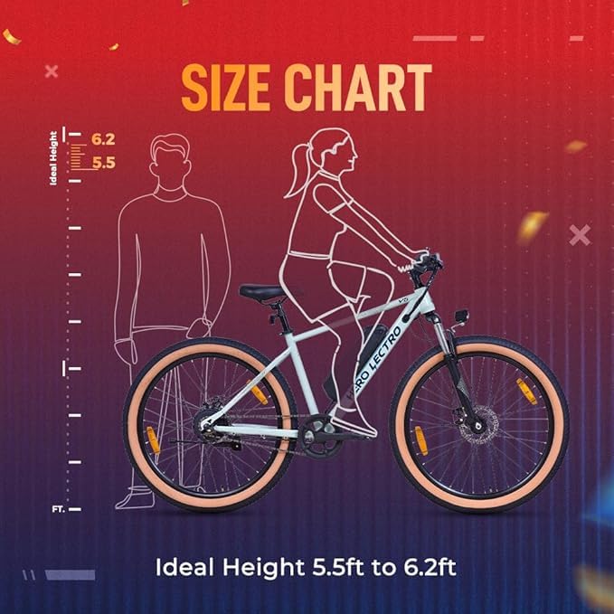 Image of Hero Lectro Y5 27.5T Single Speed Electric Cycle | 250W Motor | 10.4Ah Battery | Speed Upto 25 Kmph | Range Upto 60 KM on PAS with Detachable Battery | SEMI Assembled Assembled Cycle Green