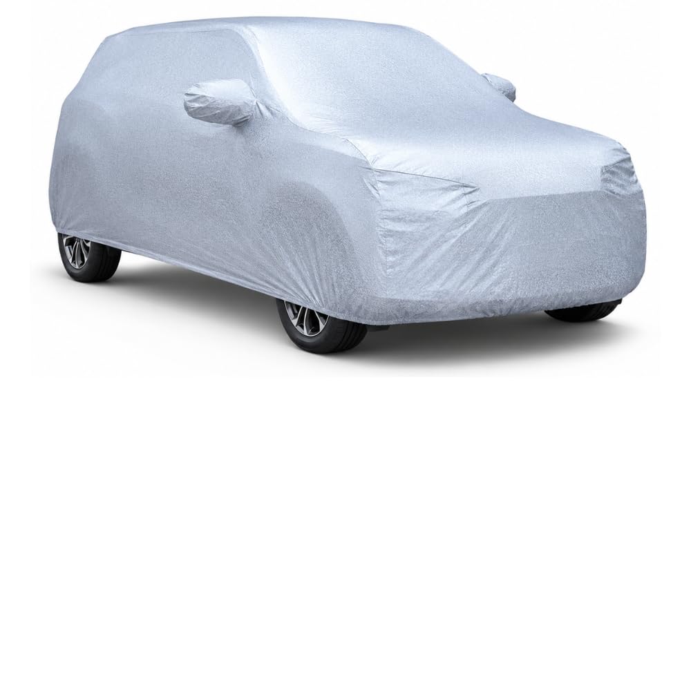 ADDIROXX Silver Series 100% Waterproof Car Cover for BE.6[2024-2026] with Mirror Pockets | UV Protection, Heavy-Duty, All-Weather, Custom Fit, Dust-Proof for Indoor & Outdoor Use.