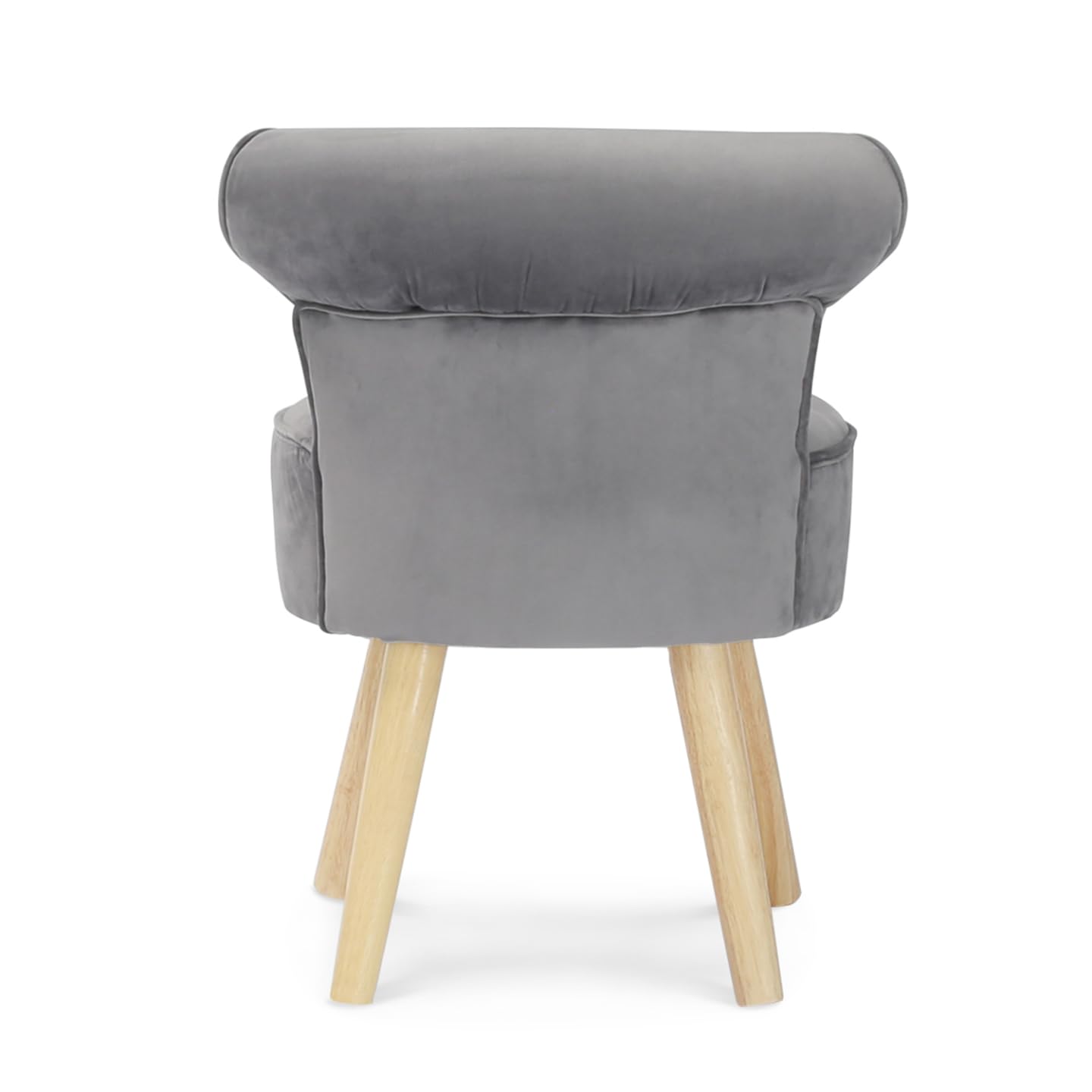IDMarket - Sillón Sapo de terciopelo gris