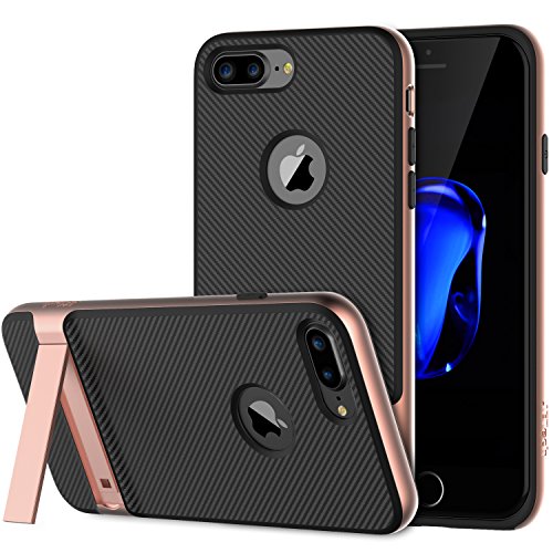 JETech Case for iPhone 7 Plus, Microfiber and Self Stand, Rose