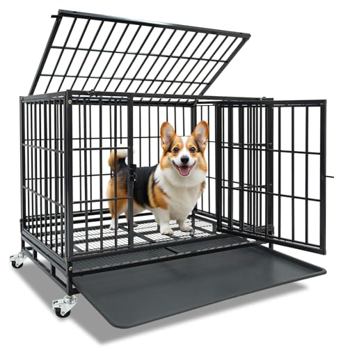 Kaiundilong 36-Inch Heavy Duty Collapsible Dog Crate