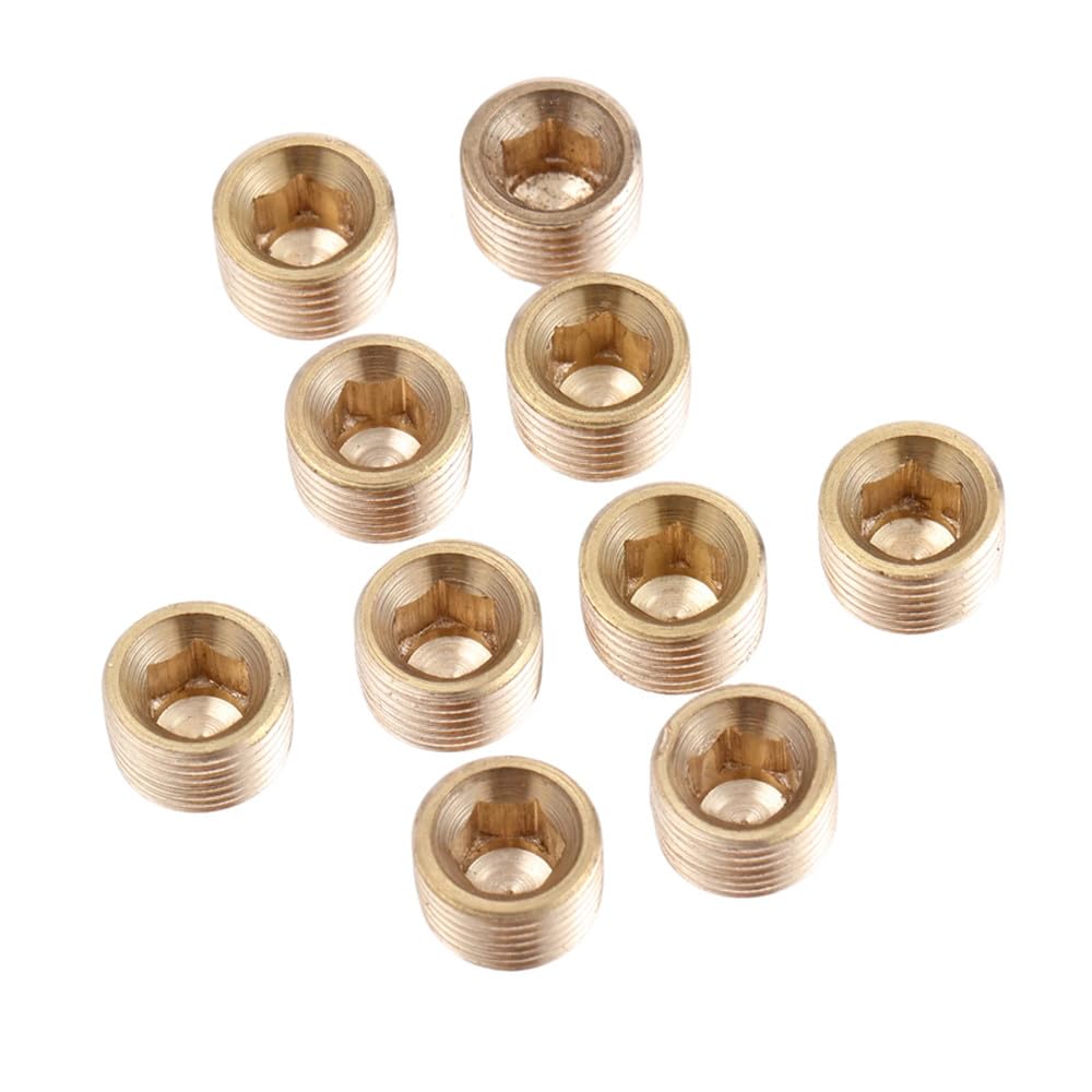 10 pezzi NPT 1/8" Filettatura interna esagonale Connettore per tubo in ottone Fissaggio meccanico