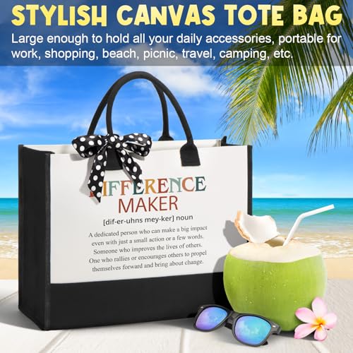Image of Thank You Gifts for Women, Administrative Professional Day Gifts, Employee Appreciation Gift for Coworkers, Office Farewell Thank You Gift Basket for Teacher Nurse Mom Boss Hostess w / Canvas Tote Bag | Employee Appreciation Gifts for Nurse Staff, Birthday Christmas Farewell Office Bosses Day Thank You Gift Baskets w / Tote Bag