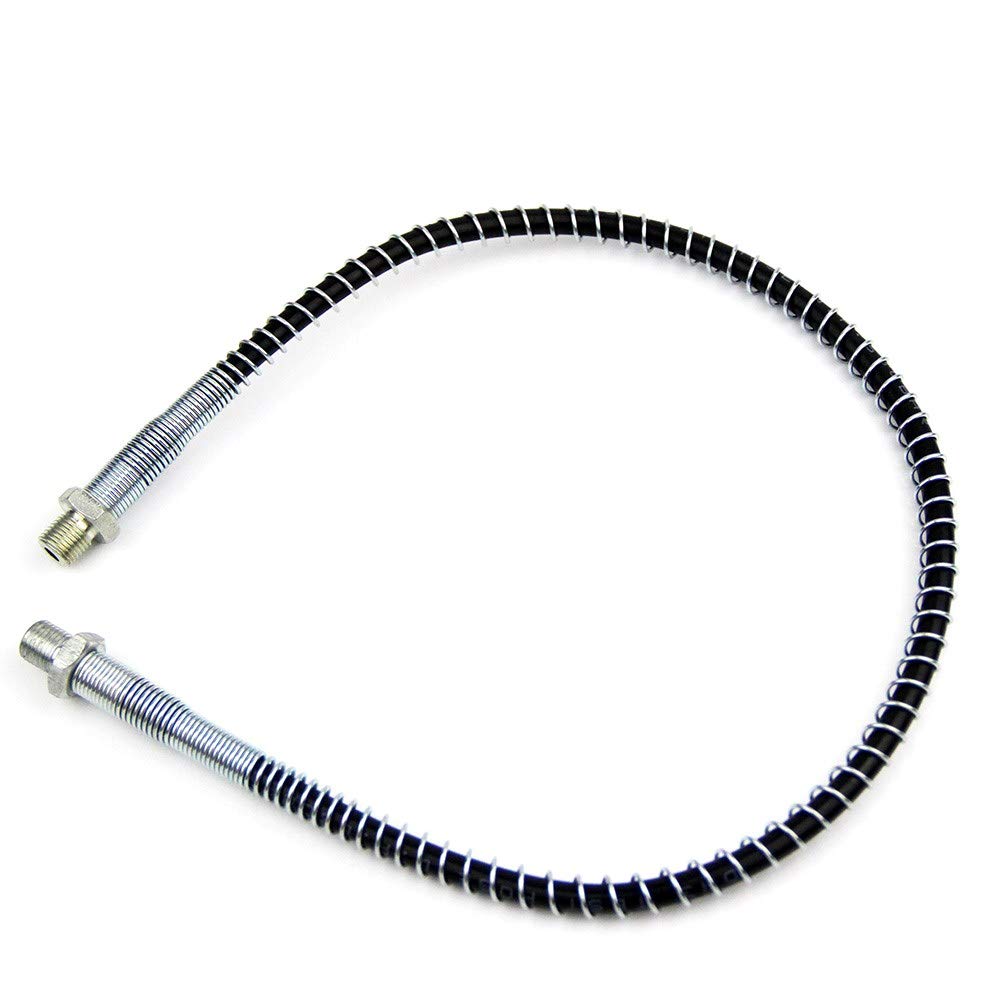 Tuyau Enroulé PCP 100 Cm Avec Ressort | Pompe Pneumatique Remplissage Rapide – Nylon Noir Robuste 630 Bar