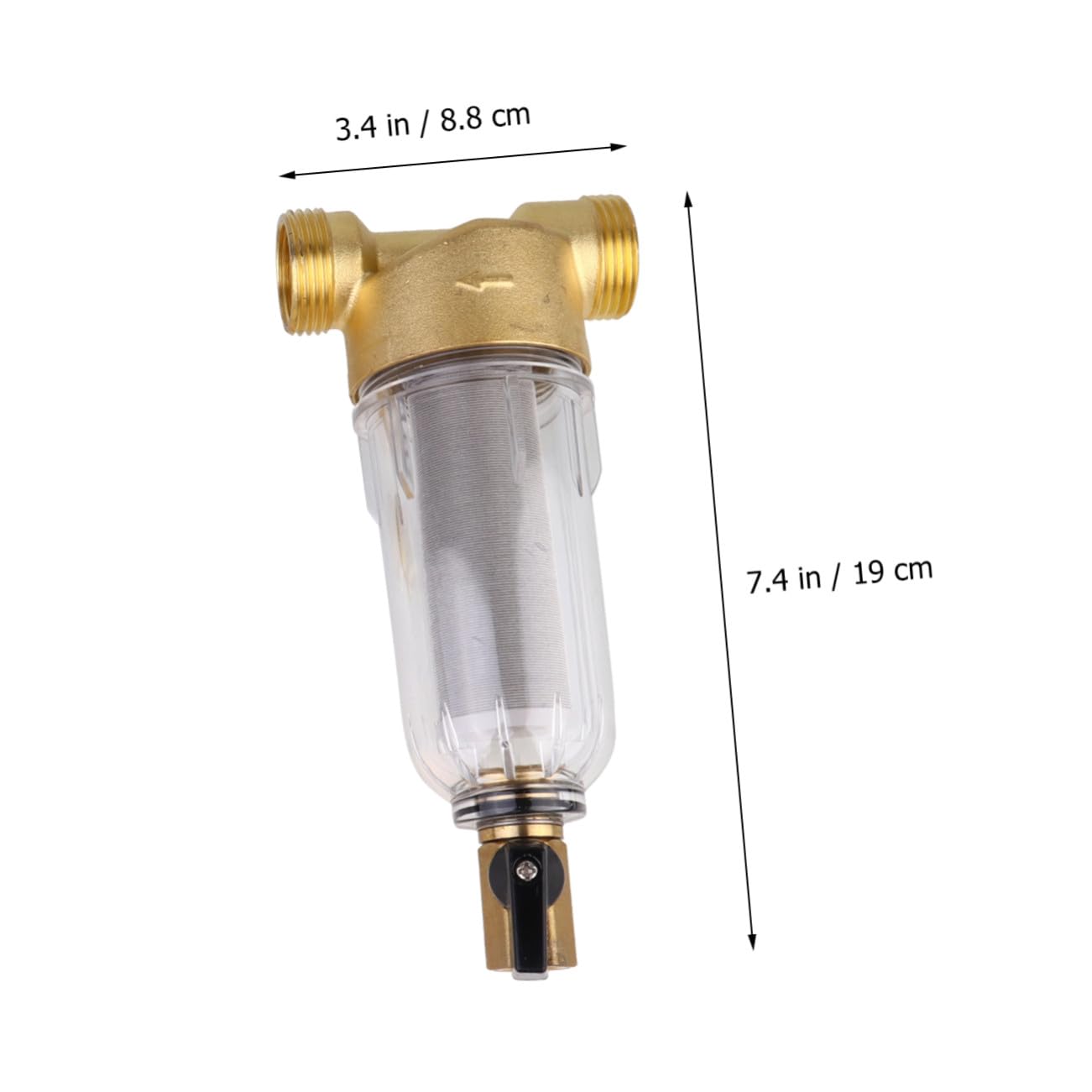 Homoyoyo Wasserhahnfilter mit Wasserentkalkungsfunktion aus Kupfer und Kunststoff 189l/h Leistung Schützt Armaturen im Badezimmer und Ländlichen Bereichen
