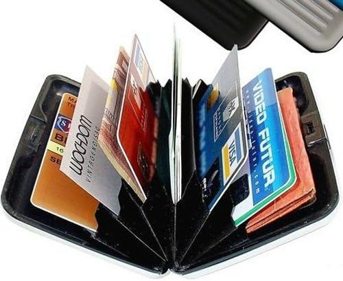 New Improved Slim Aluminum RFID Protected Wallet Credit Card Holder Protect Your Card from Card Reader Identity Theft Credit Card, Debit Cards, id Cards (Silver)
