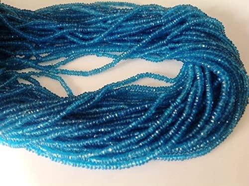 Perles en apatite bleue naturelle 3mm pour sublimer vos tenues d'été et bijoux de plage