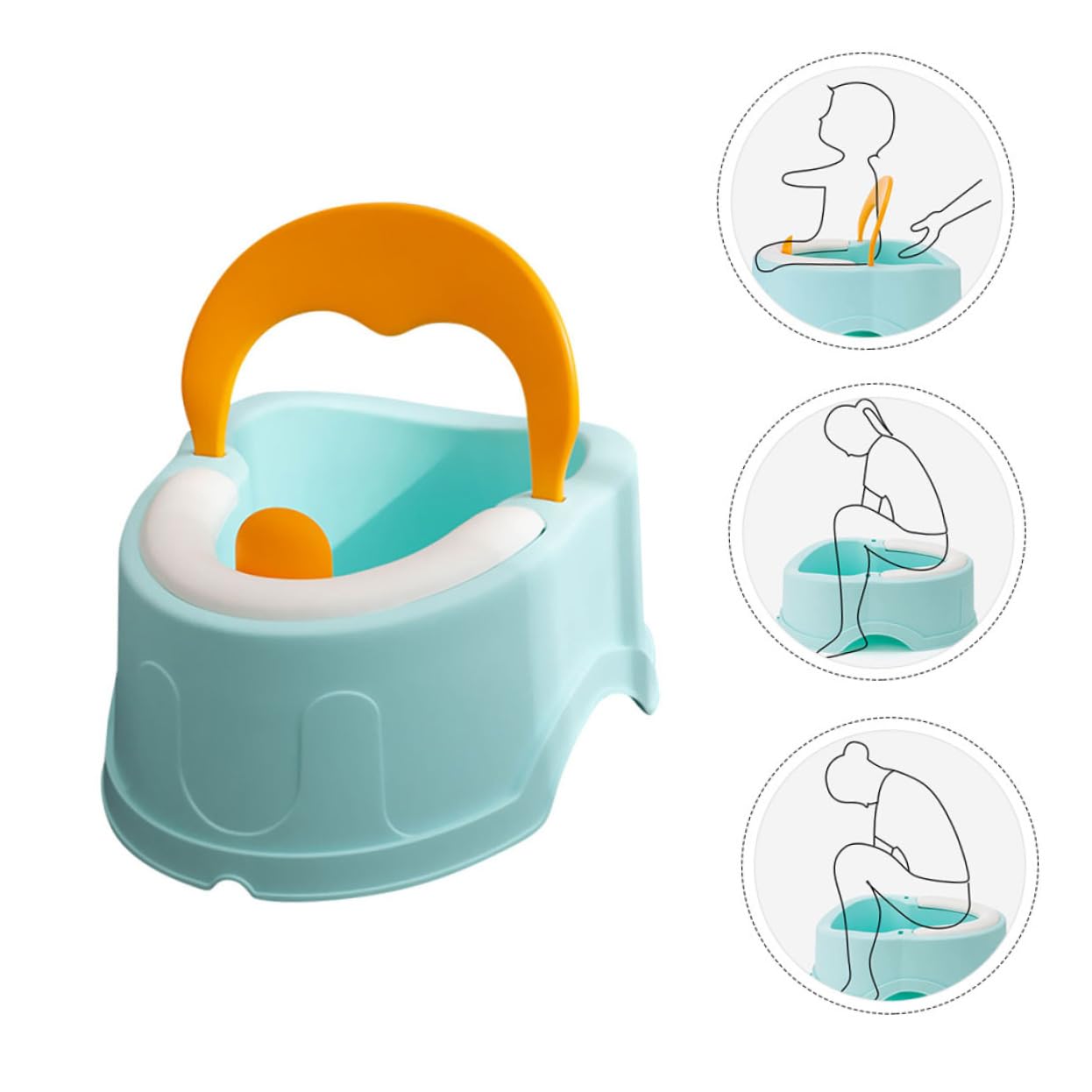 ORFOFE 1pieza Inodoro Infantil Portátil Lavabo Para Niño Niña Diseño Práctico y Ligero Para Viajes y Entrenamiento De Baño