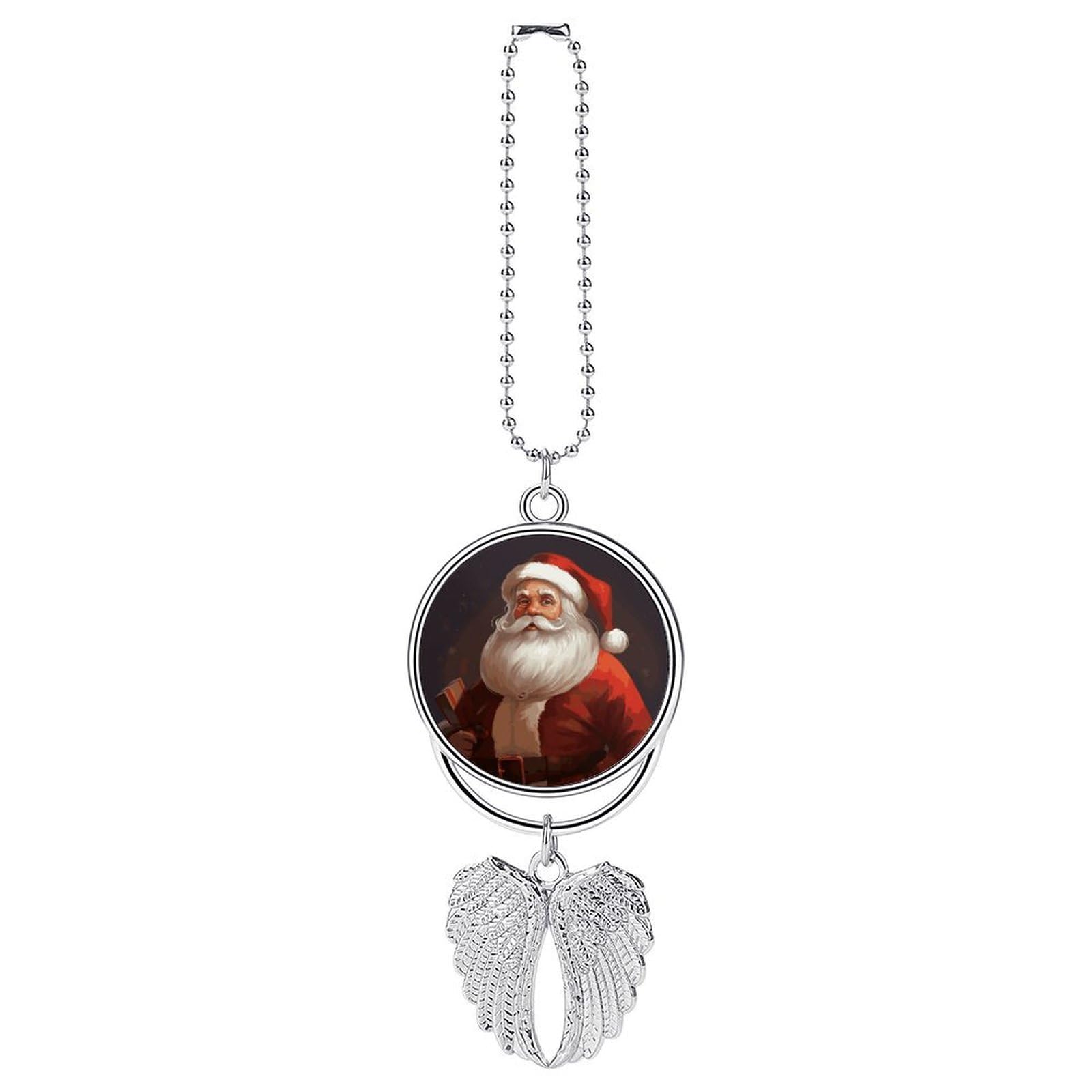 Santa Claus Car Pendant Hanging Swing Auto Rear View Mirror Hanging Car Rear View Mirror Charm Truck Hanger Ornament Charm for Car Rear View Mirrors Accessories
