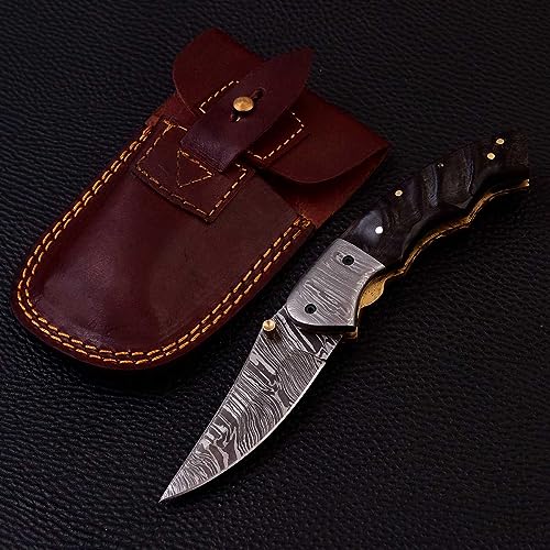 Couteau de poche damassé fait main Couteau pliant Damas MAQ1638