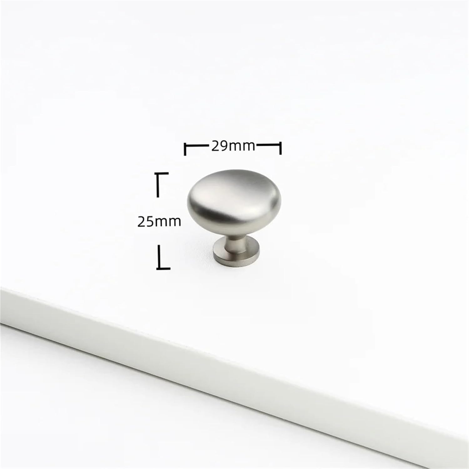Solid Zinc Alloy Cabinet Handles Furniture Decoration Kitchen Drawer Wardrobe Door Pulls 1Pcs(Brushed-Silver)