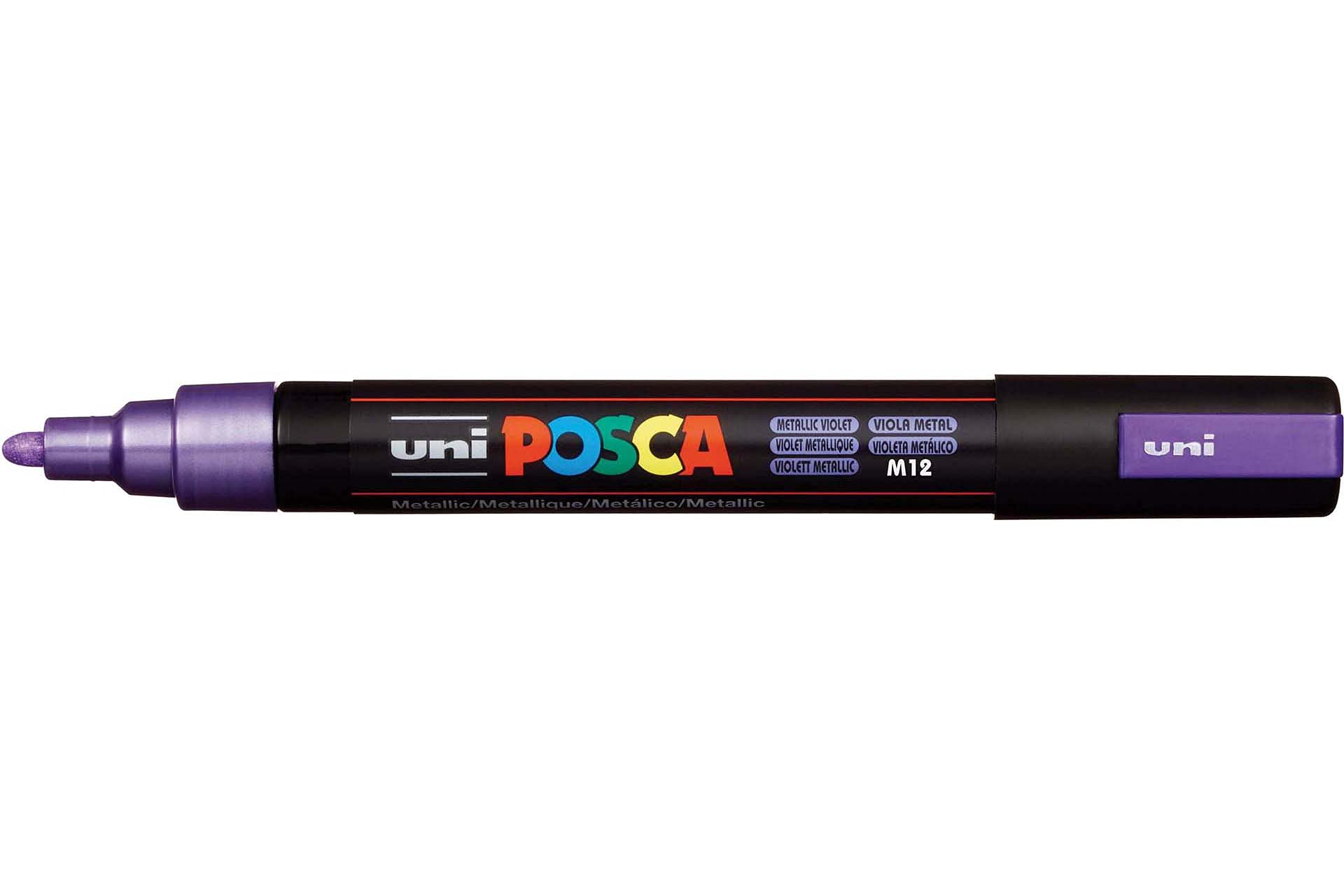 Faber Castell - Uni-Ball uni POSCA PC-5M - Marcador (Negro, Violeta)