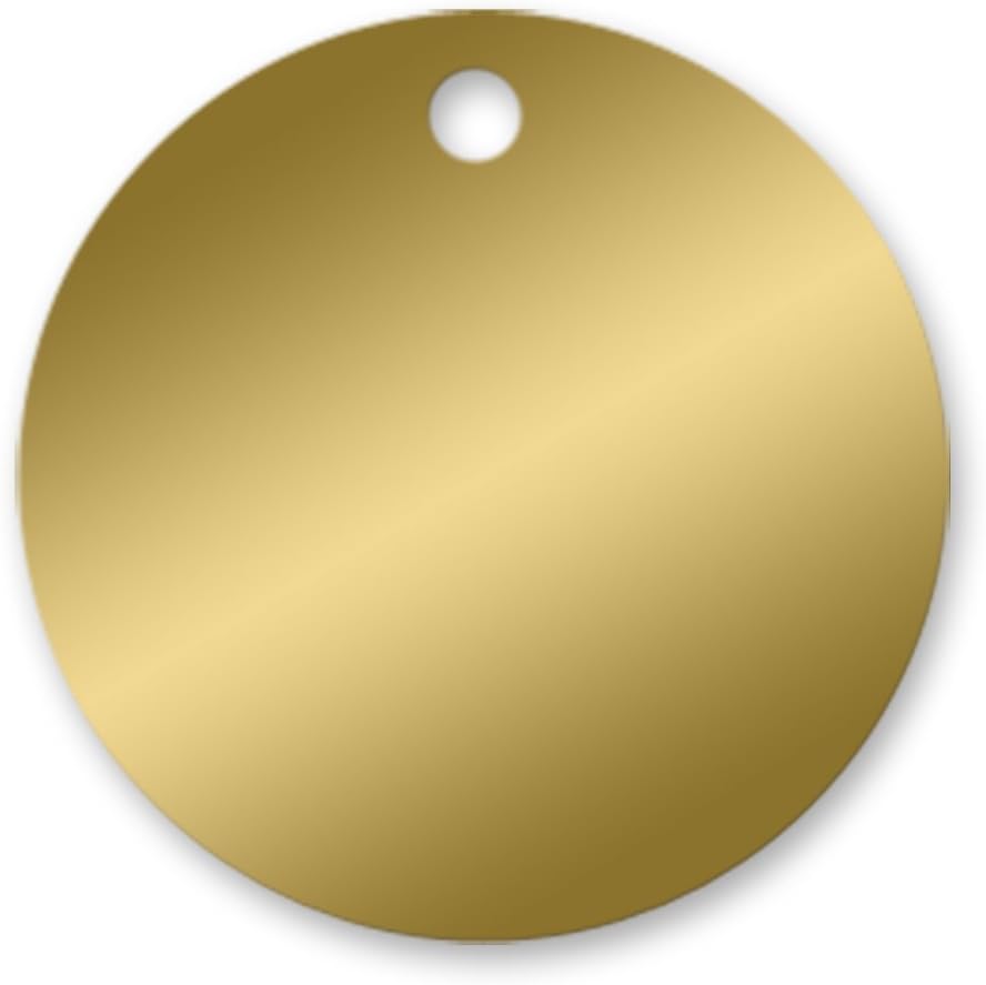 Brass Tags 11/2 inch Circle .020 Pk/25 Blank