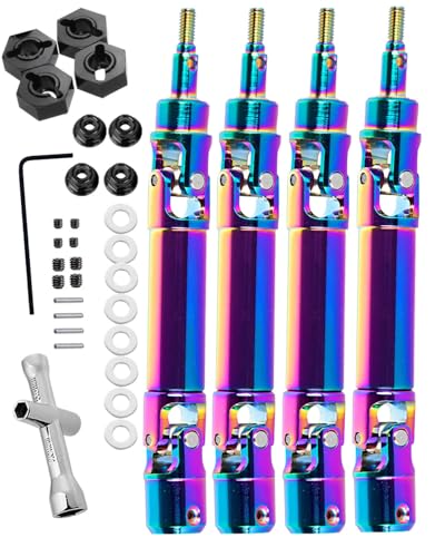 RCMYou RC Drive Shaft Axles Upgrades Part for 1/10 Granite/Senton 4x4 3S Blx Mega 550/Vorteks 3s blx,Front Rear Driveshaft CVD with Hex,Colorful