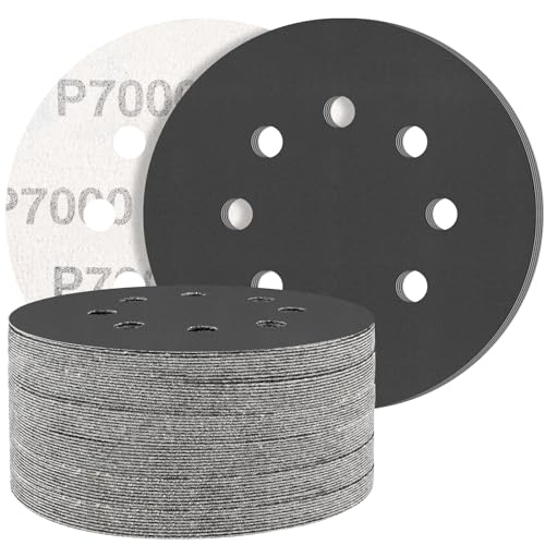 STEBRUAM 50PCS 125mm Dry Wet Sanding Discs 7000 Grit