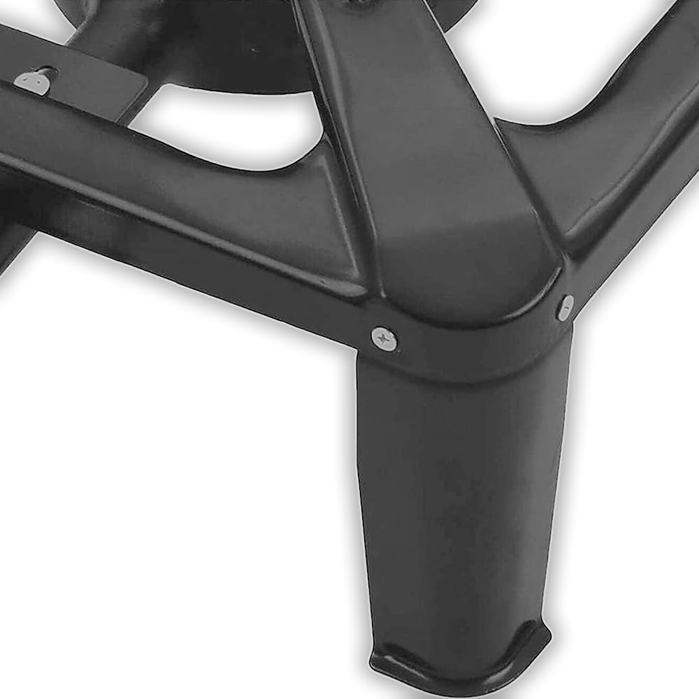 Fornellone a Gas 4 piedi 30x30 cm, bruciatore in ghisa, acciaio verniciato nero, GPL per bombola, Butano - Propano, Altezza 15 cm