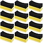 Frienda 12 Pieces Tire Contour Dressing Applicator Pads Color Polishing Sponge Wax Buffing Pads Tire Shine Applicator Pads Cleaning Sponges for Car Glass, Painted Steel, Porcelain and More