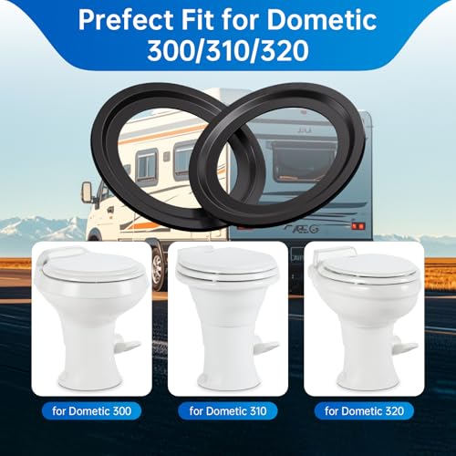 Image of RV Toilet Seal 2-Pack, Flush Ball Seal Gasket Replacement for Dometic 300 /310 /320,Replace Part 385311658, Solve the Leakage Problem