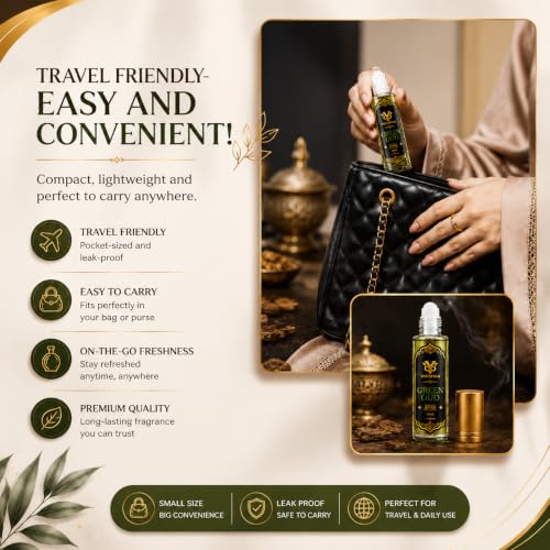 Yakshaa Green Oud Attar Roll-On Perfume for Men & Women 10 ml - Image 4