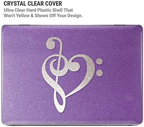 Skinit Case + Skin Compatible with MacBook Pro 16in (2019-20) Originally Designed Purple Glitter Musical Heart Design