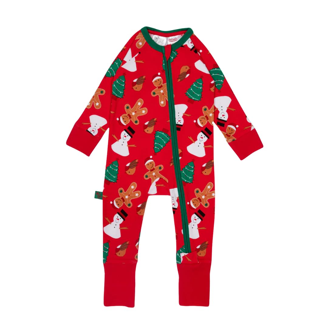 Blade & Rose Unisex Red/Green/White | Snowman Romper Jumpsuit | Clothing For Babies & Toddlers | For Ages 12-18 Months |