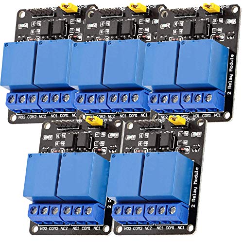 AZDelivery 5 x 2-Relais Modul 5V mit Optokoppler Low-Level-Trigger kompatibel mit Arduino inklusive E-Book!