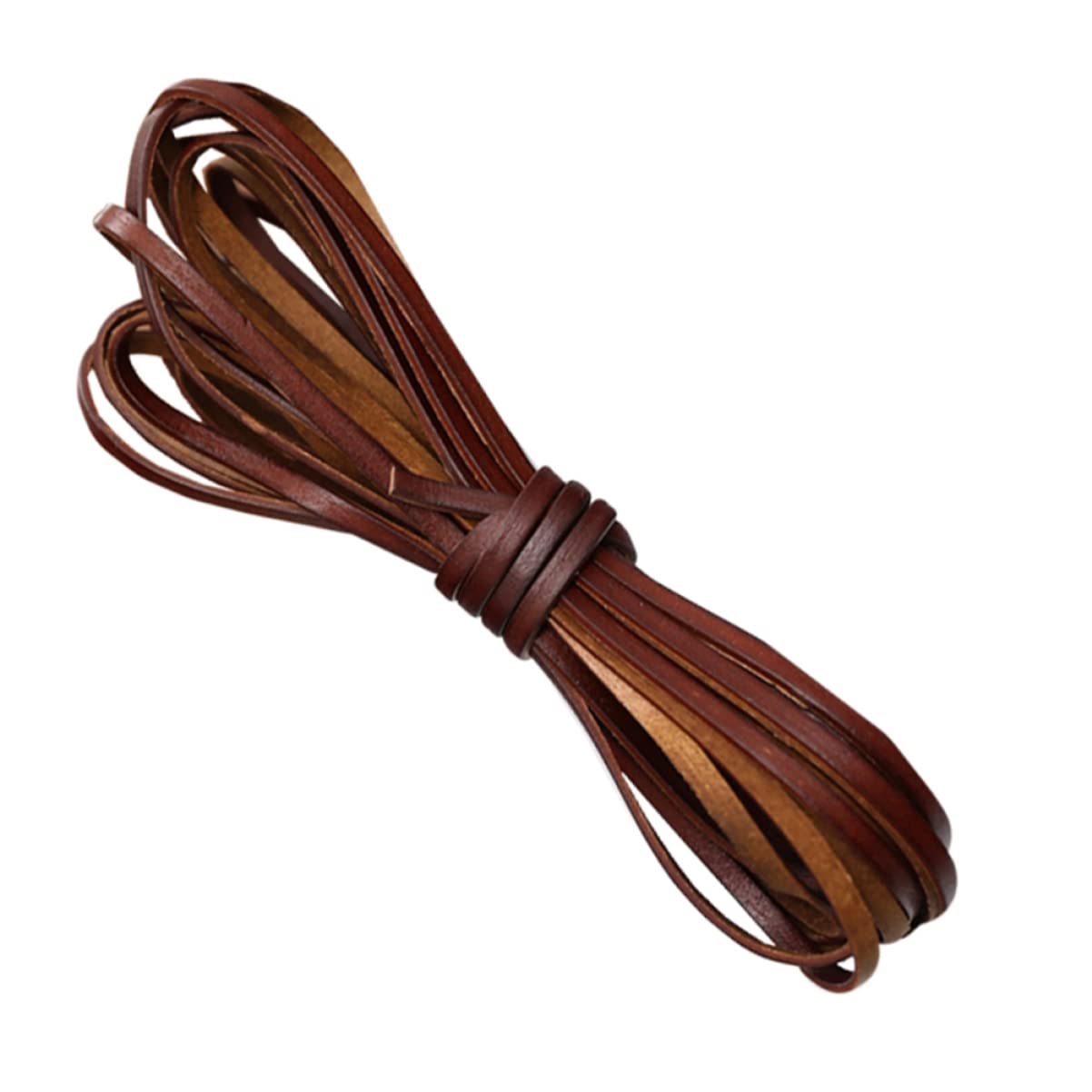 Homoyoyo 1PC Long Real Cowhide Rope for DIY Bracelet Straps Handmade Necklace Cords Sturdy Luggage Making Materials Light Brown Cord for Projects