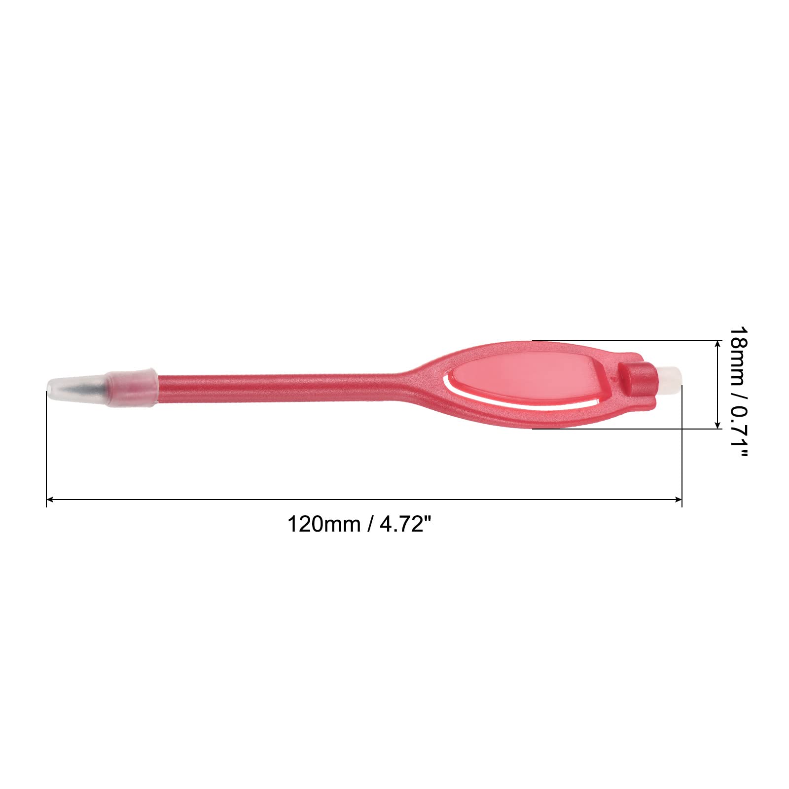 PATIKIL Golf Scoring Pencils with Eraser, 10 Pack Rectangle Clip Plastic 2H Marker Pens for Sport Games Meeting Red - Image 2