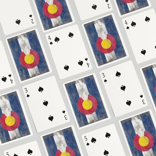 Baraja de Poker Rustic Colorado State Flag, 52 Cartas miniatura 4