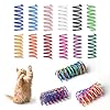 12 juguetes de resorte para gatos de 12 colores para gatos de interior, resortes helicoidales interactivos para auto juego, resorte en espiral de plástico pesado duradero para gatos, caza