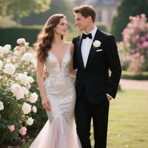 LANE WOODS Simulated-Diamond-Moissanite Tennis-Choker Necklaces-for-Women: Adjustable 18K White Gold Plated Sterling Silver Chain Necklace for Woman Prom Wedding Anniversary Party Jewelry Gifts4