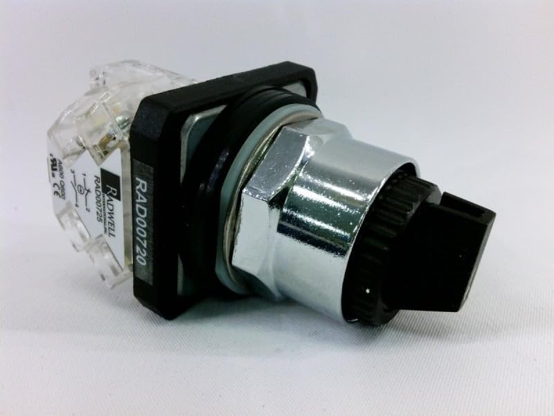 RADWELL RAD00720 1NO/1NC, 3 Position, 30MM, MAINTAINED, SELECTOR Switch
