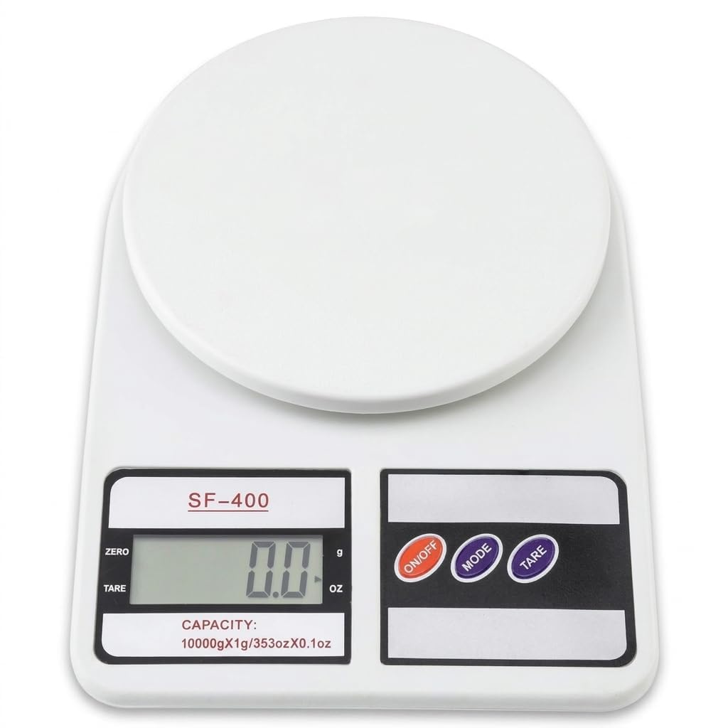 Digital Weight machine A1 Series Digital Kitchen Weighing Scale 10 kg, Electronic Weight Machine with LCD Display for Baking, Cooking, Food & Diet, SF-400/A121. 6Months Warranty (Colour May Vary)-image-4