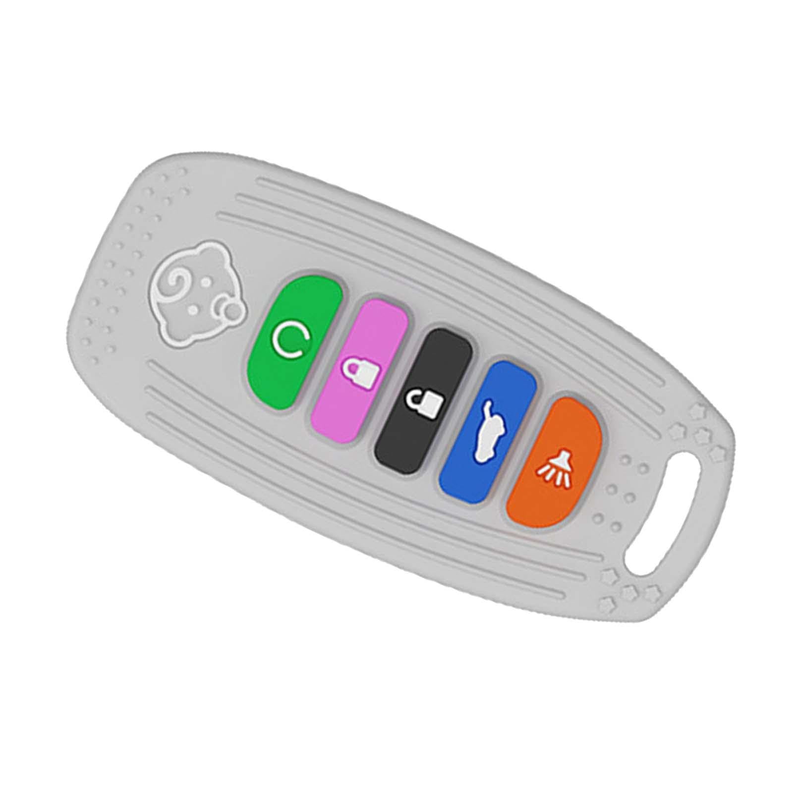 ATORSE™ Car Keys Shaped Portable Soft Silicone Teething Toys for Babies Infants Boys Argent|Baby | Feeding | Teethers-image-11