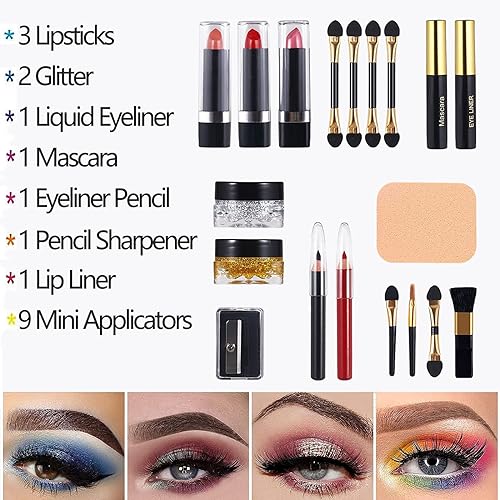 Miss Rose Palete de Maquiagem Profissional M 58 Cores, Kit de Maquiagem para Mulheres, Kit Completo,