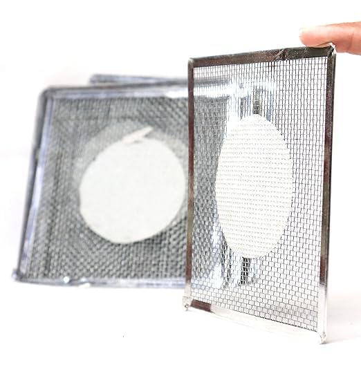 Laboratory Wire Gauge Set with Frame, 6 Pieces, Metal Gauze with Ceramic Center for Bunsen Burner, Heating Experiments 24pcs