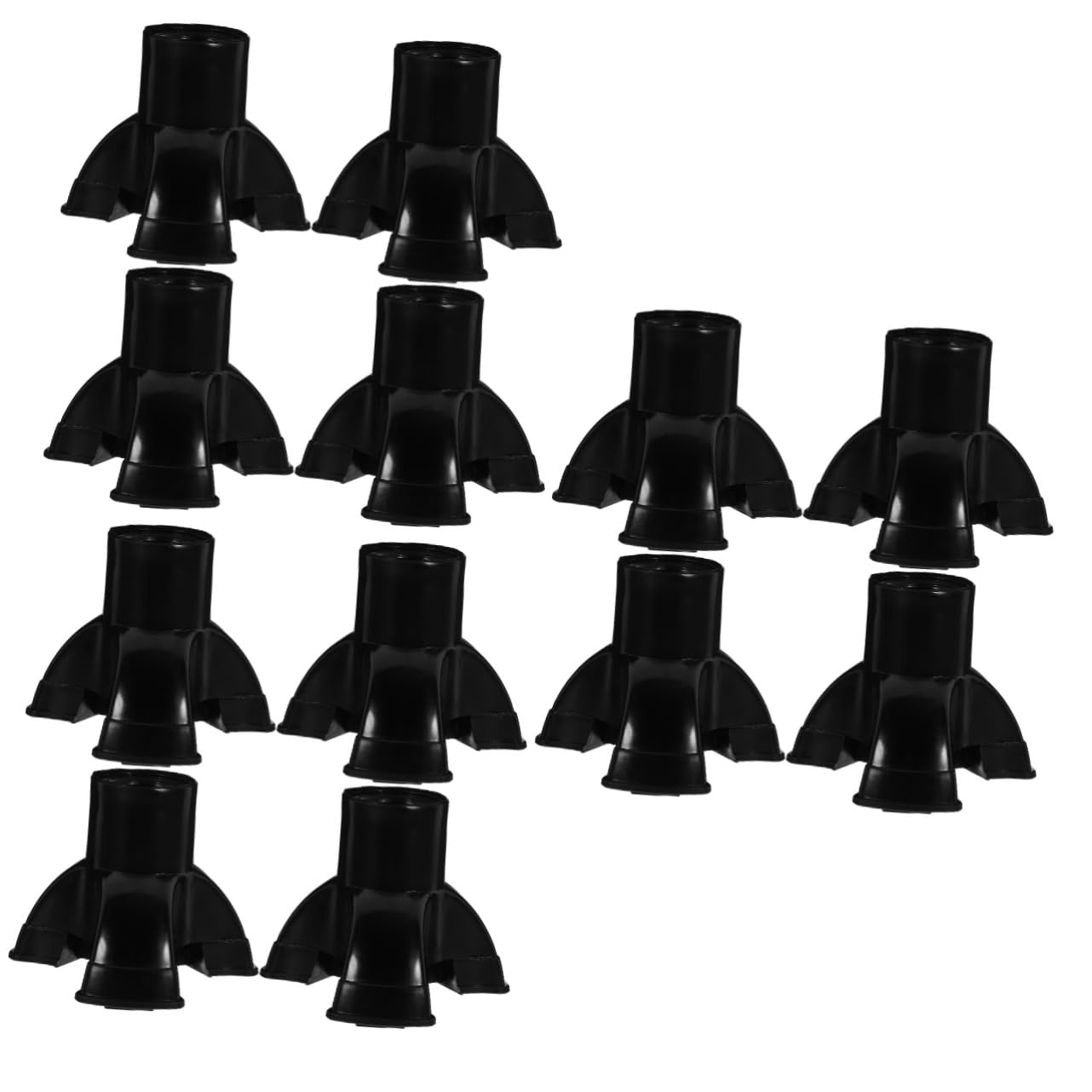 3 Sätze Krücken Beschützer Gehstock Wandern Schutz Tipps Gehen Stockspitzen Aus Gummi Trekkingstöcke Anti-rutsch-spitze Rohrspitzen Pvc Black 4 Stück * 3